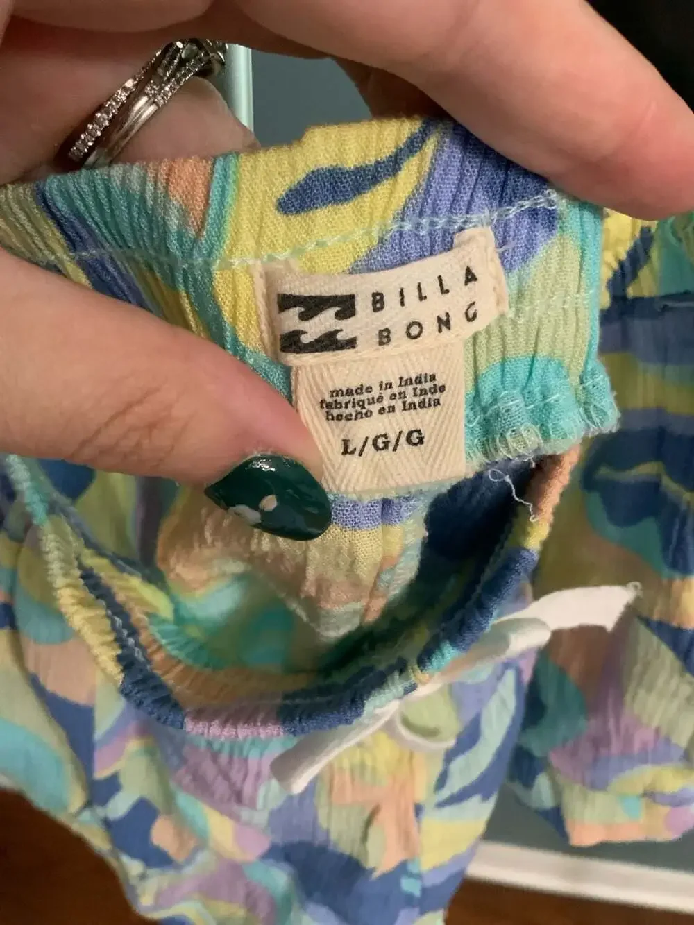 Billabong Breezeway Short Size Girls L Multicolor Woven Shorts